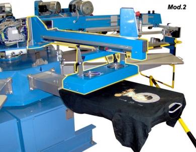 Hood in place of automatic carousel area between two print heads 